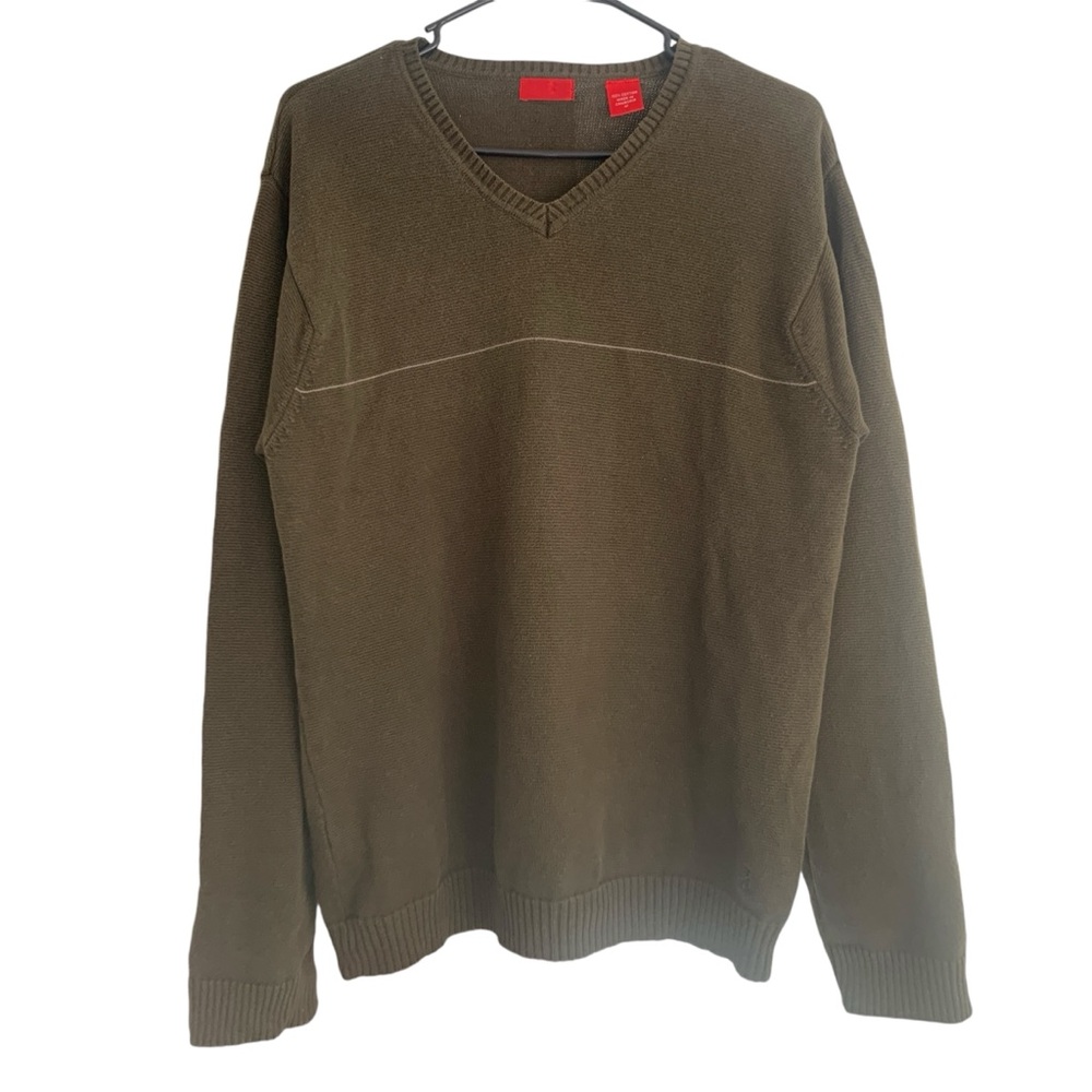 IZOD Green V-Neck Sweater